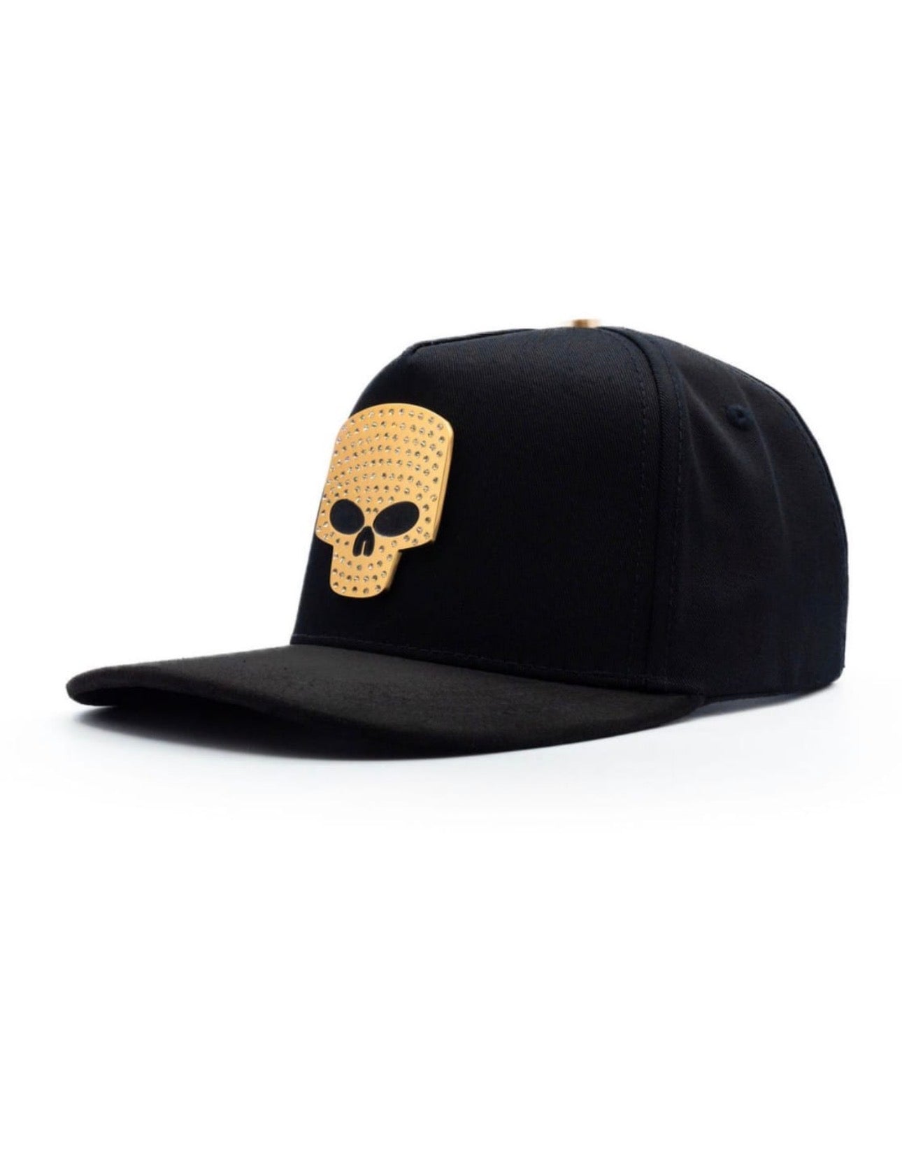SKULL FACE SOLID ALL BLACK HAT