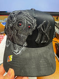 SKULL NEW YORK ALL BLACK HAT