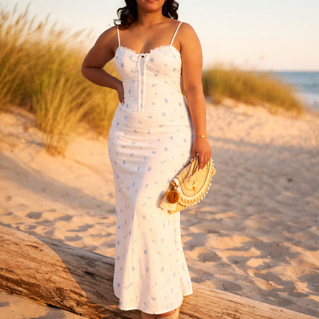 Sandy Sea Midi Dress